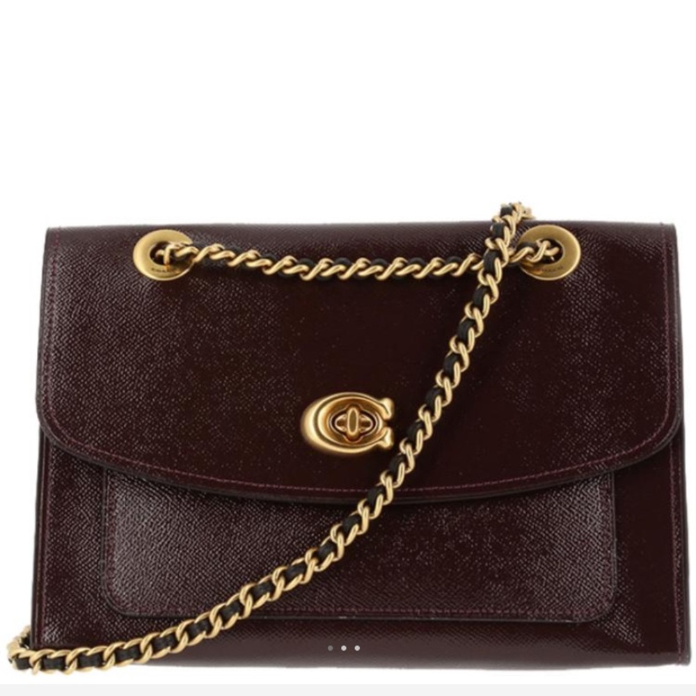 Elegant Burgundy Leather Shoulder Bag